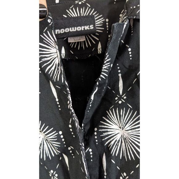 Size Small Nooworks Fireworks Black And White Burst Print Dress Retired Rare - Picture 13 of 14